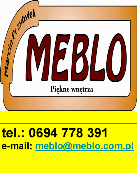 logo producenta mebli, meblo Marcin Przybyek - Kliknij aby wysac wiadomoc - robimy najlepsze szyfy i meble kuchenne